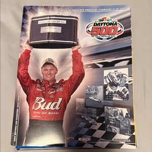 Nascar Daytona 500 Commemorative Program - Red and Blue